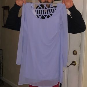 light blue long sleeve dress